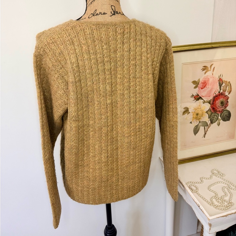 Vintage L.L. Bean Wool Knit Zip Front Cardigan Sz M - Picture 8 of 13
